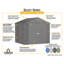 Remise de rangement en acier Select, 8 x 8, vert sauge-67124399
