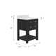 Cronin 24" Carrara White Marble Countertop Bath Vanity with Mirror