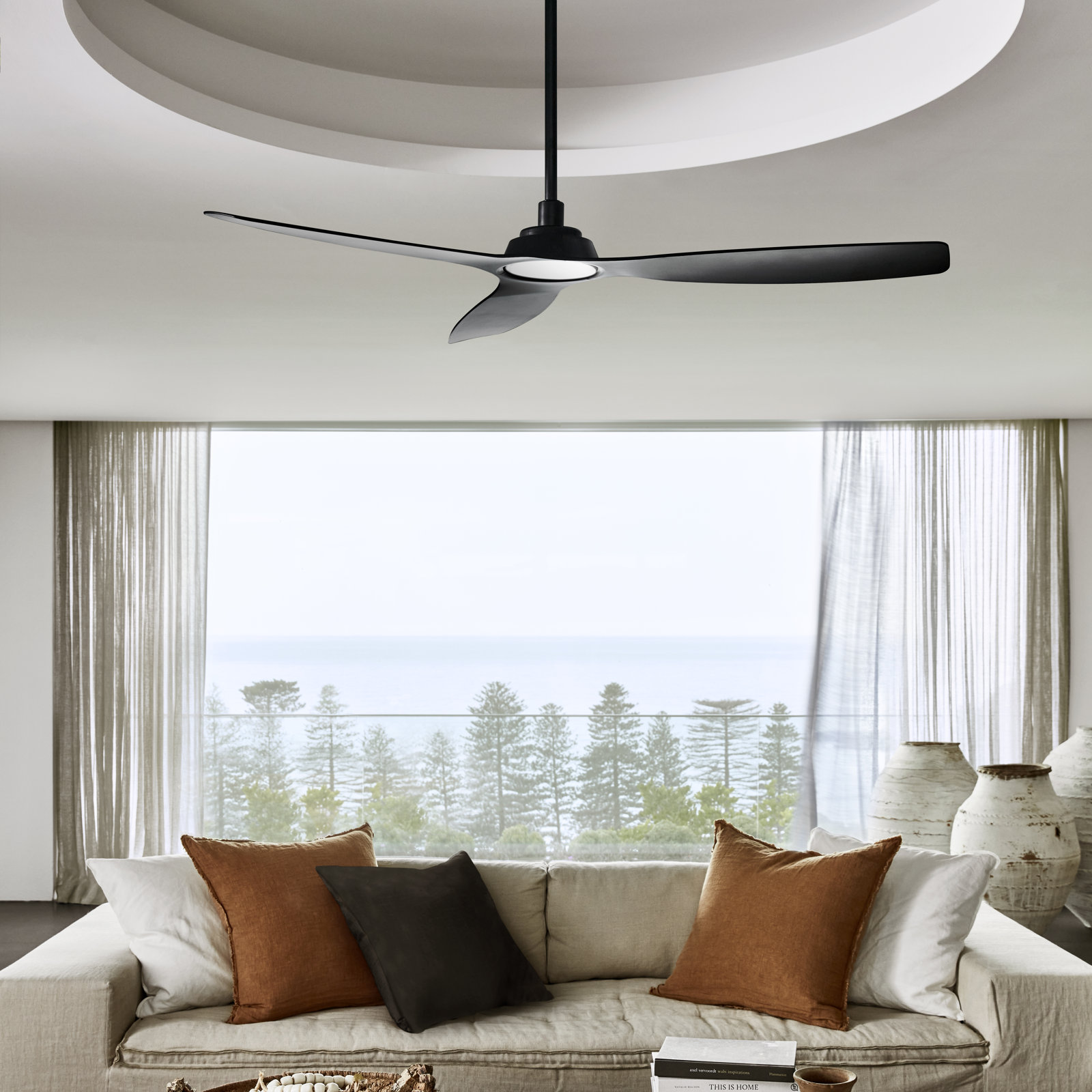 Willow 52" Ceiling Fan, Black