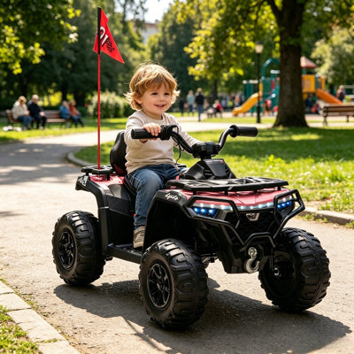 24V Kids Electric Ride-On ATV, 2WD Off-Road Ride On Car For Kids Ages 3-6