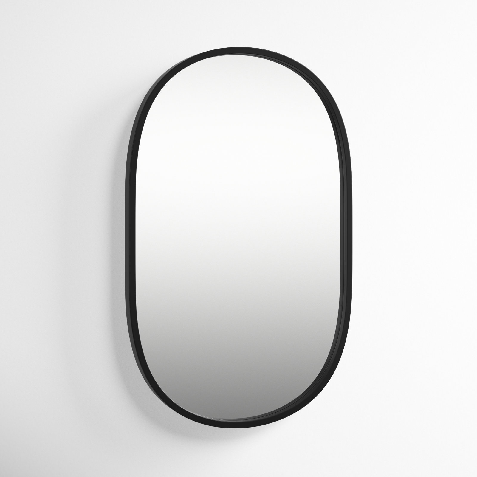 Edmonia Metal Wall Mirror, Black, 32" x 20"
