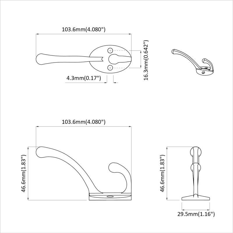 Metal 12 - Hook Coat Rack