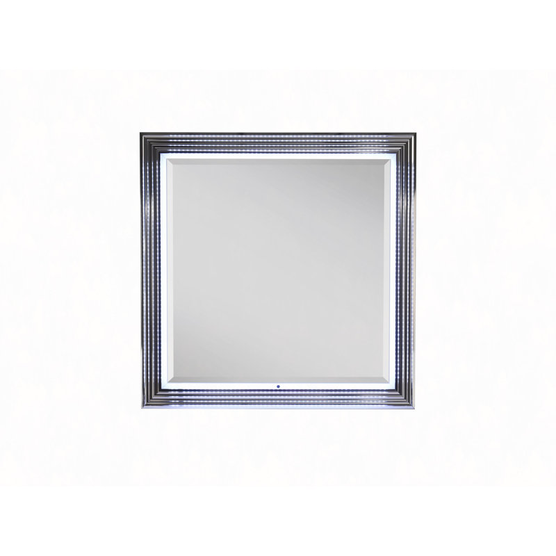 Miroir lune lisse avec DEL, Gris