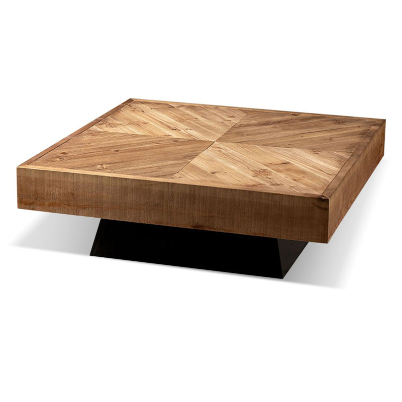 Table basse Burlywood, H 13,78 po x L 39,37 po x l 39,37 po