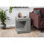 Table d'appoint, H 25 po, intérieur ou extérieur, table d'appoint, table de chevet, bout, carré, chambre à coucher, salon, gris, contemporain, moderne