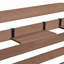 Banc de jardin 64,9 po H avec plateau en acier inoxydable-85062974