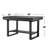 Rectangular Wooden Counter Height Table With Trestle Base In Gray