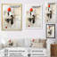 Fher gris rouge minimalisme harmonie de lignes sur toile-23853111-23853108