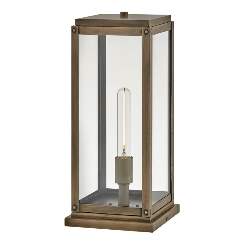 Max Pier Mount Outdoor Lantern, Burnished Bronze, Yes