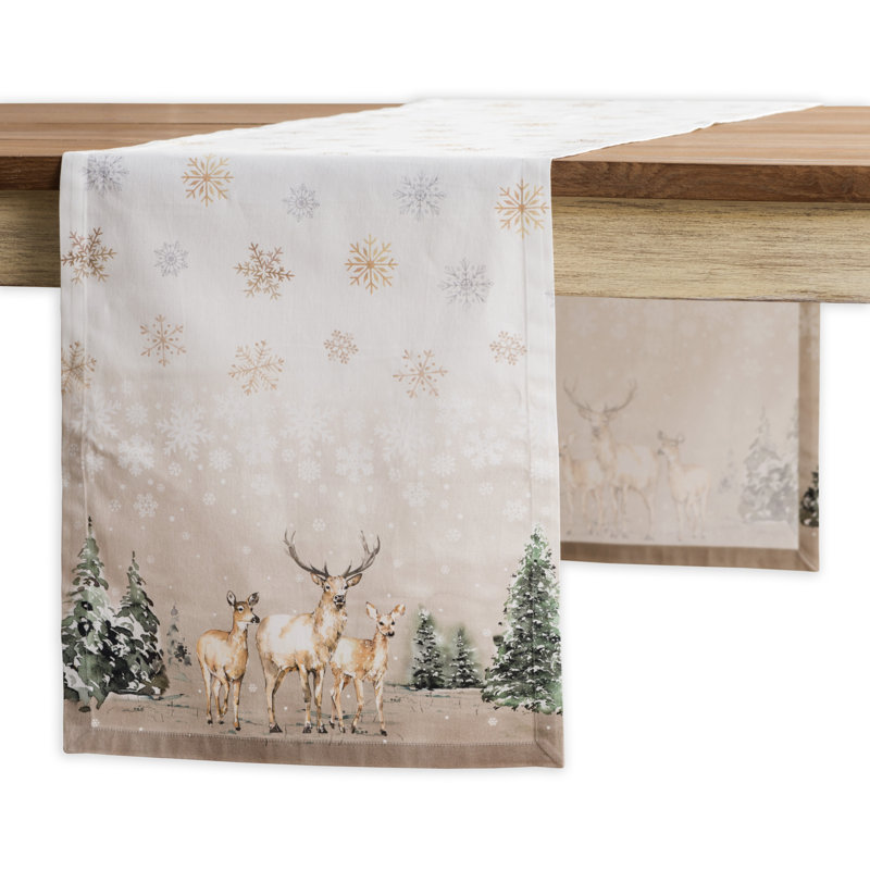 100% Cotton Christmas Table Runner, 72" x 14.5"