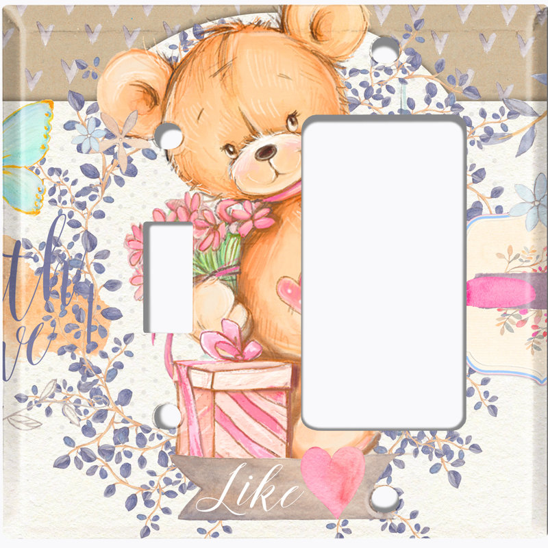 Patterned 2 - Gang Standard Combination Wall Plate