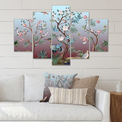 Ensemble de 5 impressions sur pivoines chinoises