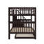 Lit superposé double avec lit gigogne, rangement et barrière d'escalier-1234145519