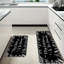 Black Kitchen Quote Kitchen Mats, Set Of 2 Modern Rugs For Kitchen & Pantry
