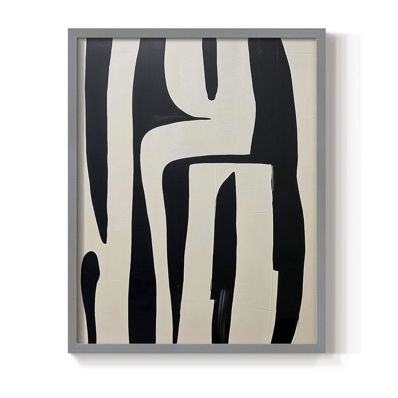 "ABSTRACT Series DCL III" par J Paul, H 11 po x l 9 po, Gris