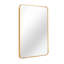 Miroir de salle de bain rectangulaire en métal doré 22 x 30 pouces pour cadre mural. (W2203P183122)-2021240140-2021240132-2021240179