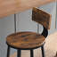 Shakir Counter Stool,Set of 4 Industrial Bar Stool Kitchen Bar Chairs with Backrest, Steel Frame-897169900