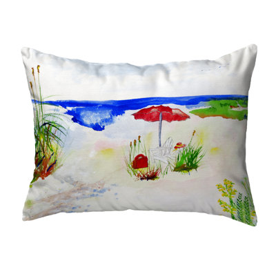 Beach Umbrella Indoor/Outdoor Lumbar Pillow
