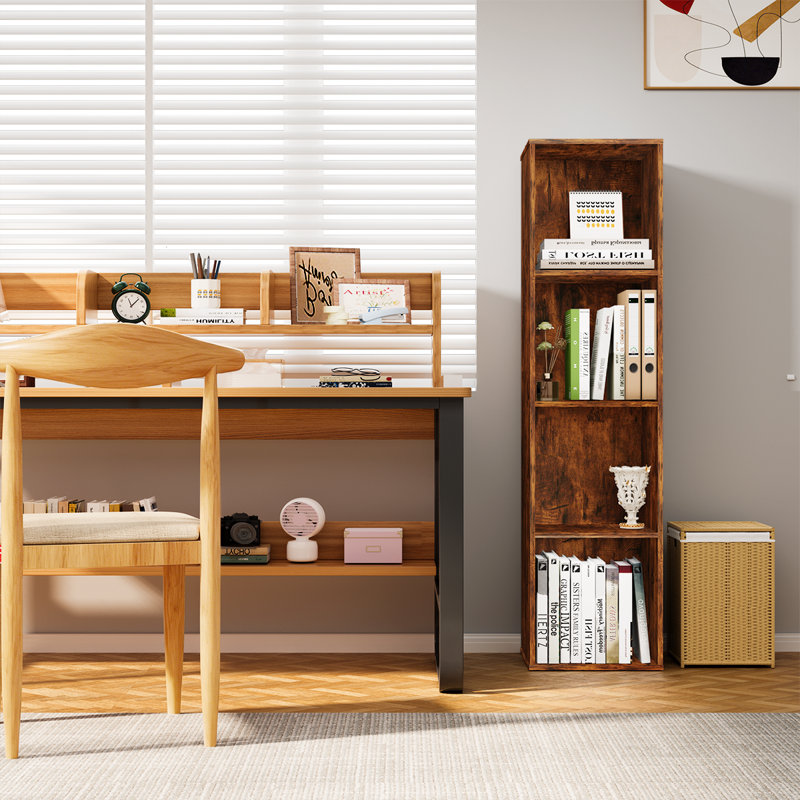 4 cubes de rangement en bois, bibliothèque de rangement cubique, bibliothèque à tablettes cubiques pour le salon, la chambre à coucher, le bureau personnel, vertical ou horizontal