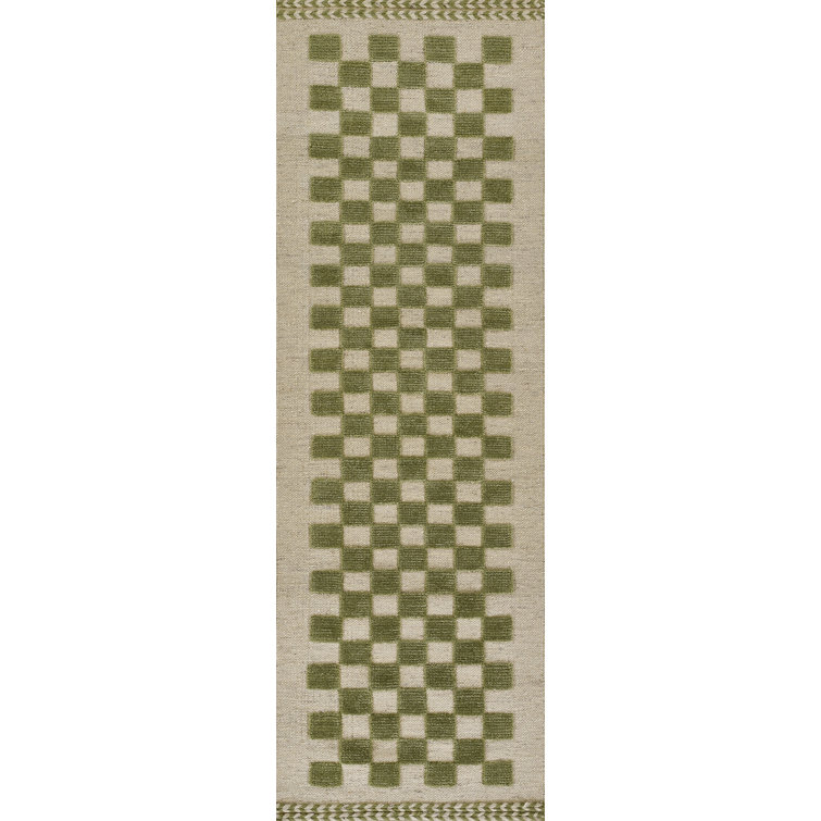 Tapis en laine tissé à plat à la main Rafaela