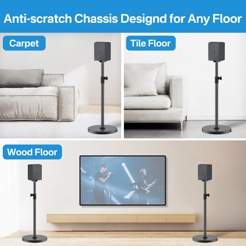Heavy-Duty Floor Speaker Stands Pair