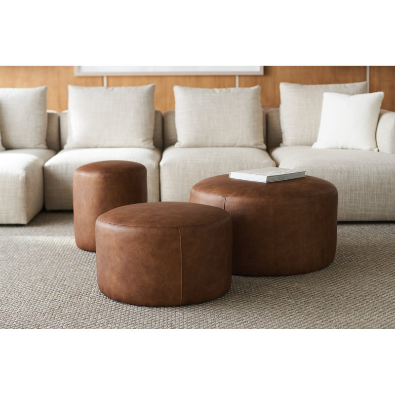 Cleo Leather Ottoman