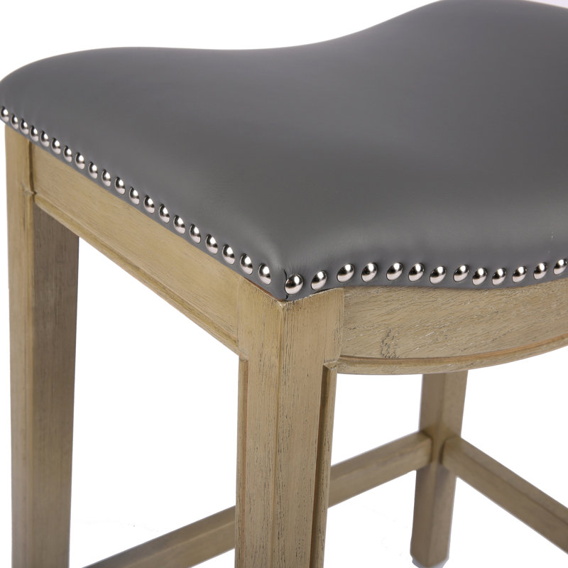 Tabouret de bar Arduss, Gris, Tabouret de comptoir (hauteur de l'assise 25,98 po