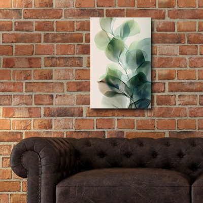 «Translucent Greens» par Rich Monet, art mural en verre acrylique, 16 po x 24 po