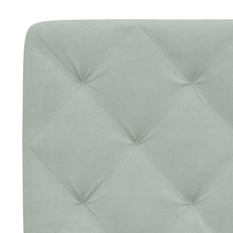 Tête de lit vidaXL Velours gris clair 152 cm Piran, Gris clair, Grand
