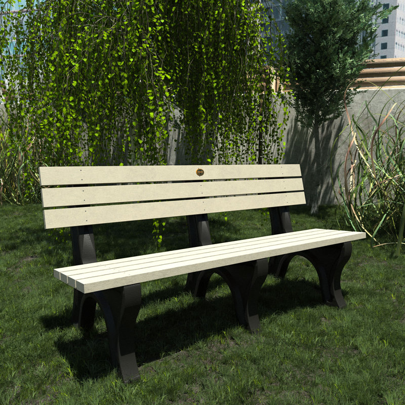 Swing Outdoor Bench, Whitewash