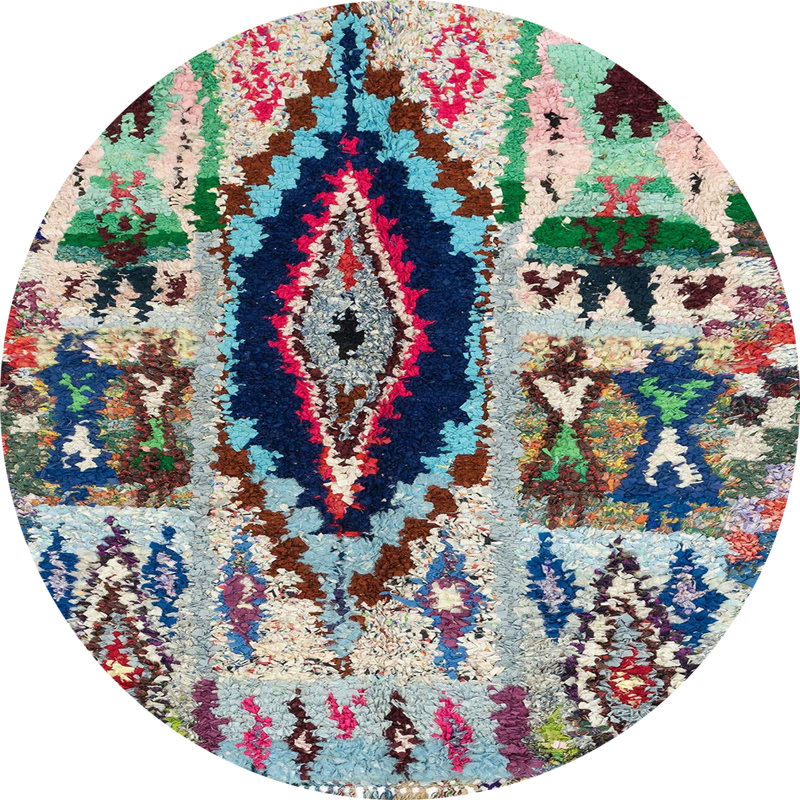Abstract Indoor Rug, Round 4'