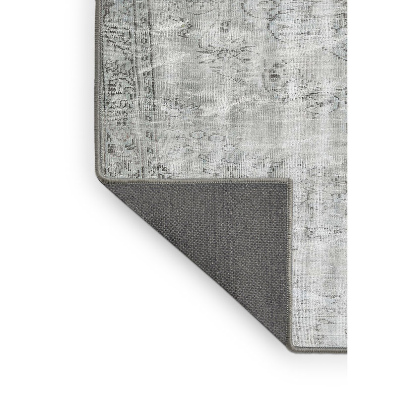 Tapis décoratif gris en laine shumake oriental, Rectangle 5 pi x 8 pi
