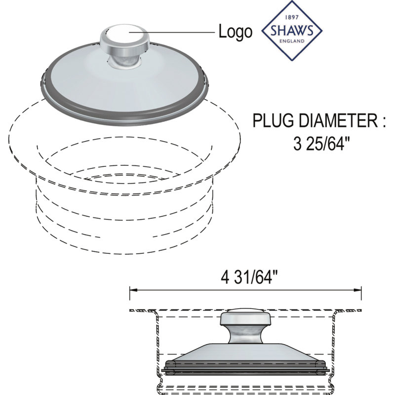 Disposal Stopper, Polished Chrome