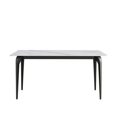 Table de salle à manger à pieds droits 63 po 63 po