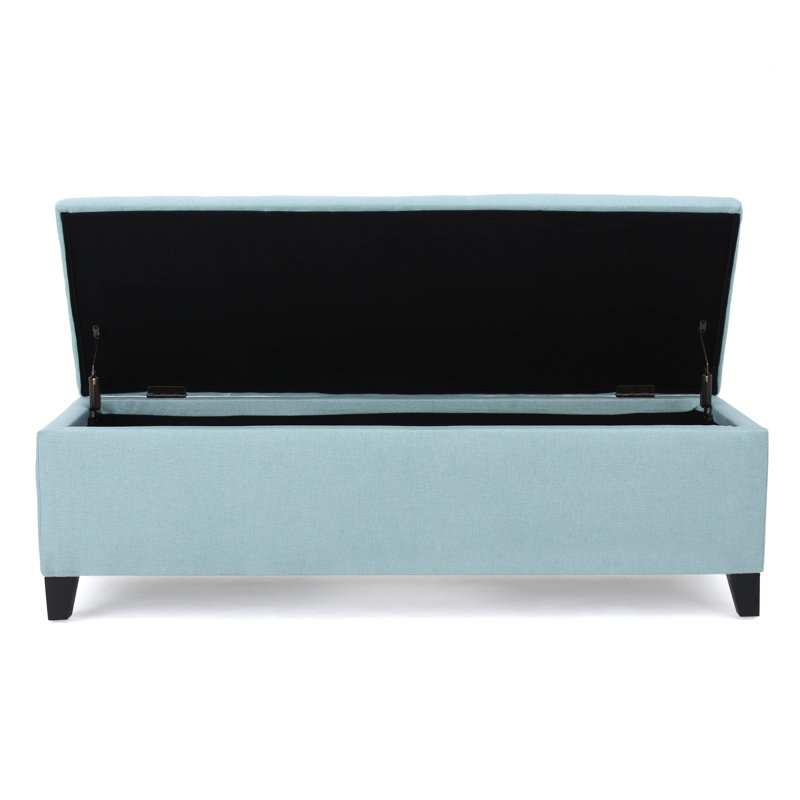 Banc de rangement avec repose-pieds rembourré, couvercle relevable avec compartiment caché, polyvalent pour le salon, la chambre à coucher