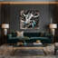 «Southwestern Animals Skull and Bones», art mural noir sur toile 51-1705622648