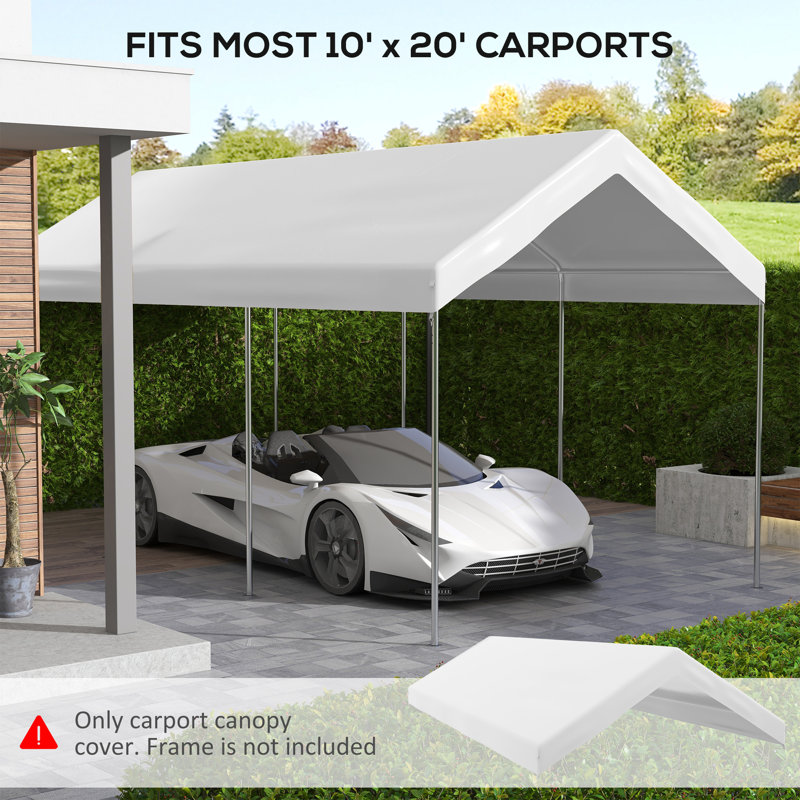 Outsunny Plastic Replacement Canopy for Canopy, White