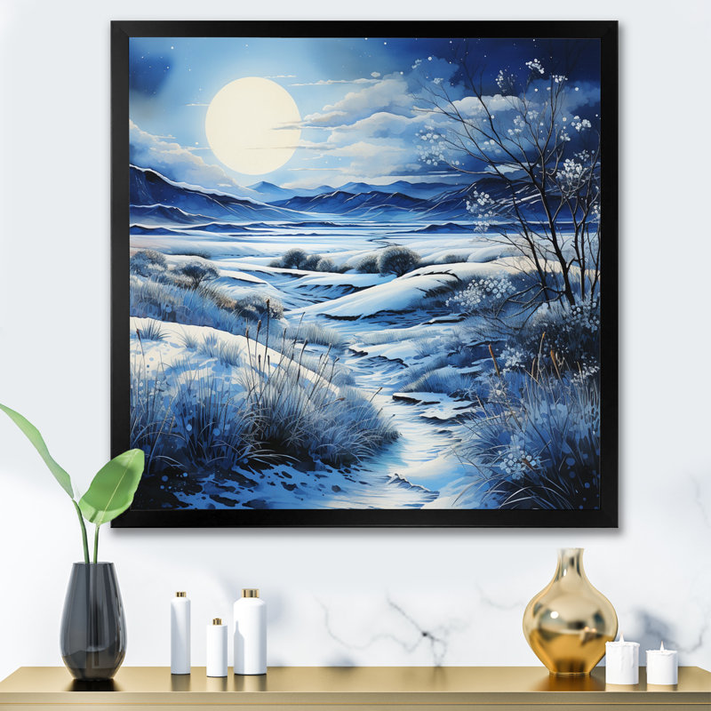 Desert Whispering Sands Pointillism - Landscapes Canvas Prints, H 30 po x l 30 po x P 1 po, Cadre simple noir