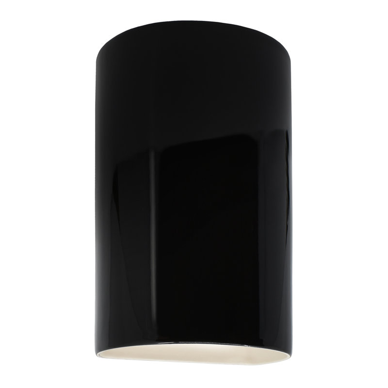 Armance Ceramic Wall Light, Gloss Black