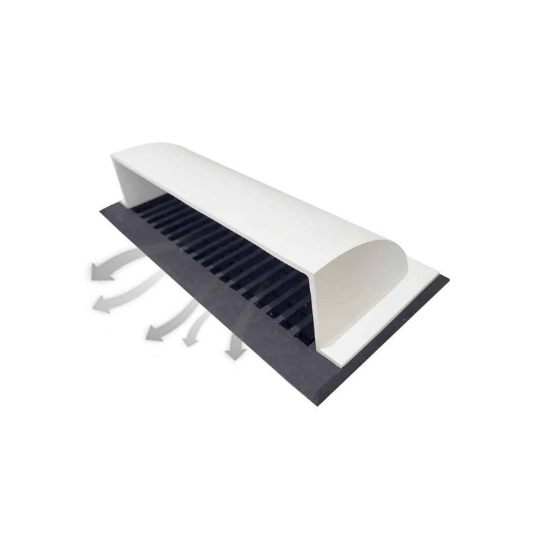 Registre de plancher en métal, Blanc / Gris foncé