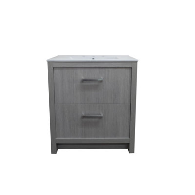 Ibis 30'' Single Bathroom Vanity with Ceramic Top