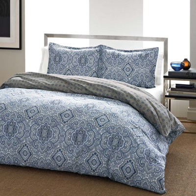 Ensemble de housse de couette réversible en coton City Scene Milan