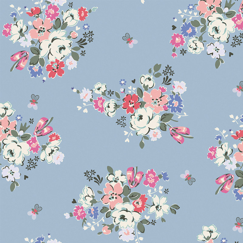 Cath Kidston Clifton Floral Pink, Light Blue