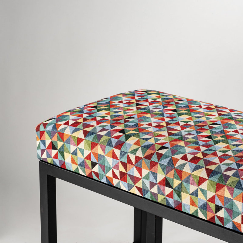 Ogilvie Velvet Upholstered Bench, 50 x 55 x 35cm