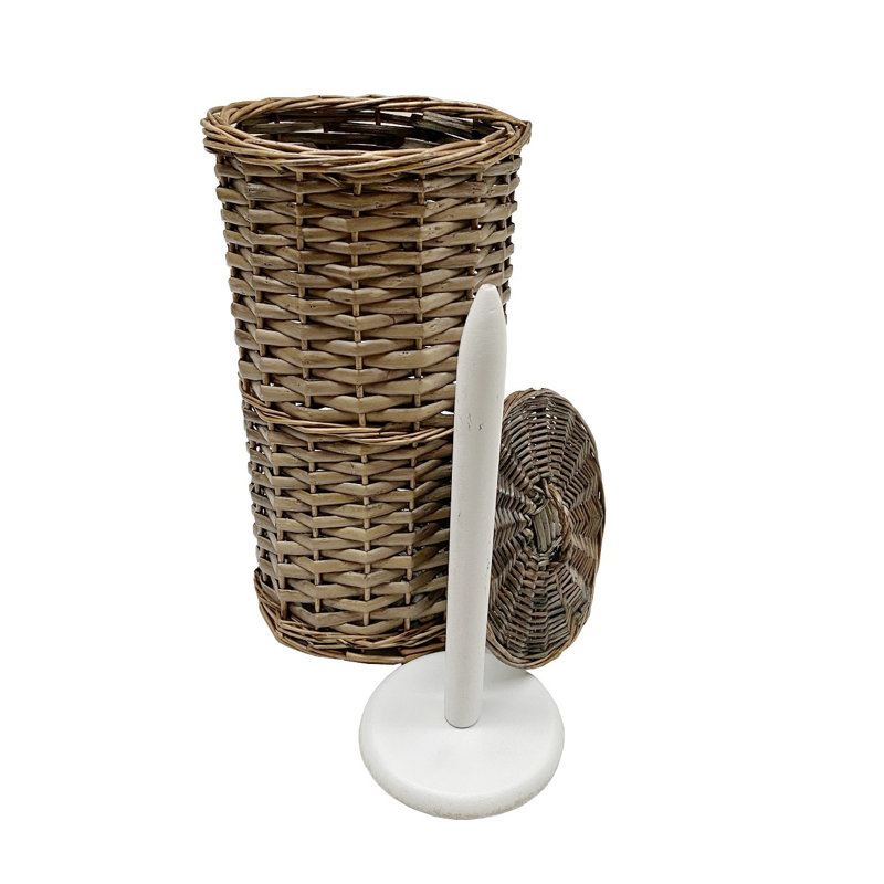Wisser Free Standing Toilet Paper Holder, Oak
