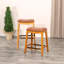 Tabouret de bar charmant et durable avec siège en cuir de qualité supérieure pour divers espaces-2036365362-2036365364
