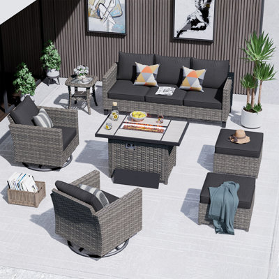 GRST Rattan Sofa Seating Group with Cushions