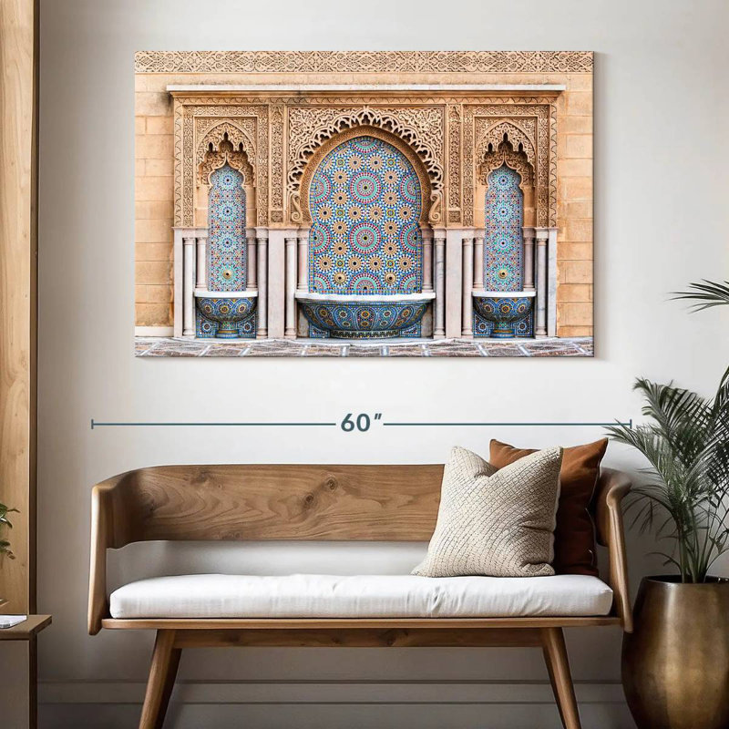 Ravi, fontaines à la mosquée Rabbat, H 34 po x l 51 po
