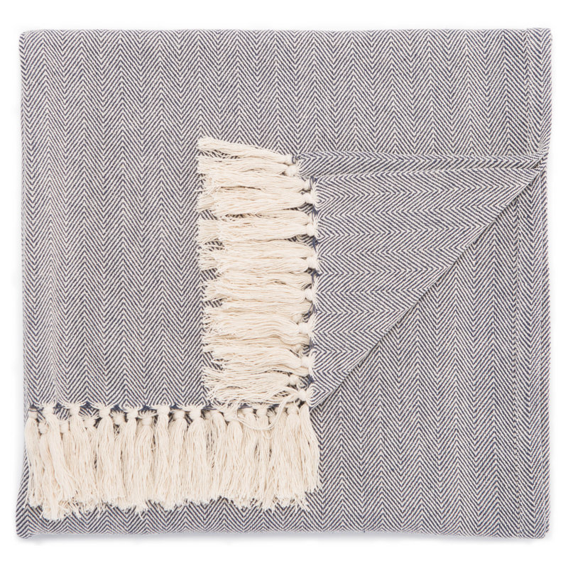 Seabreeze Hand Woven Throw Blanket, Blue