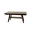Table de salle à manger rectangulaire en noyer foncé fabriquée en bois d'hévéa de qualité supérieure